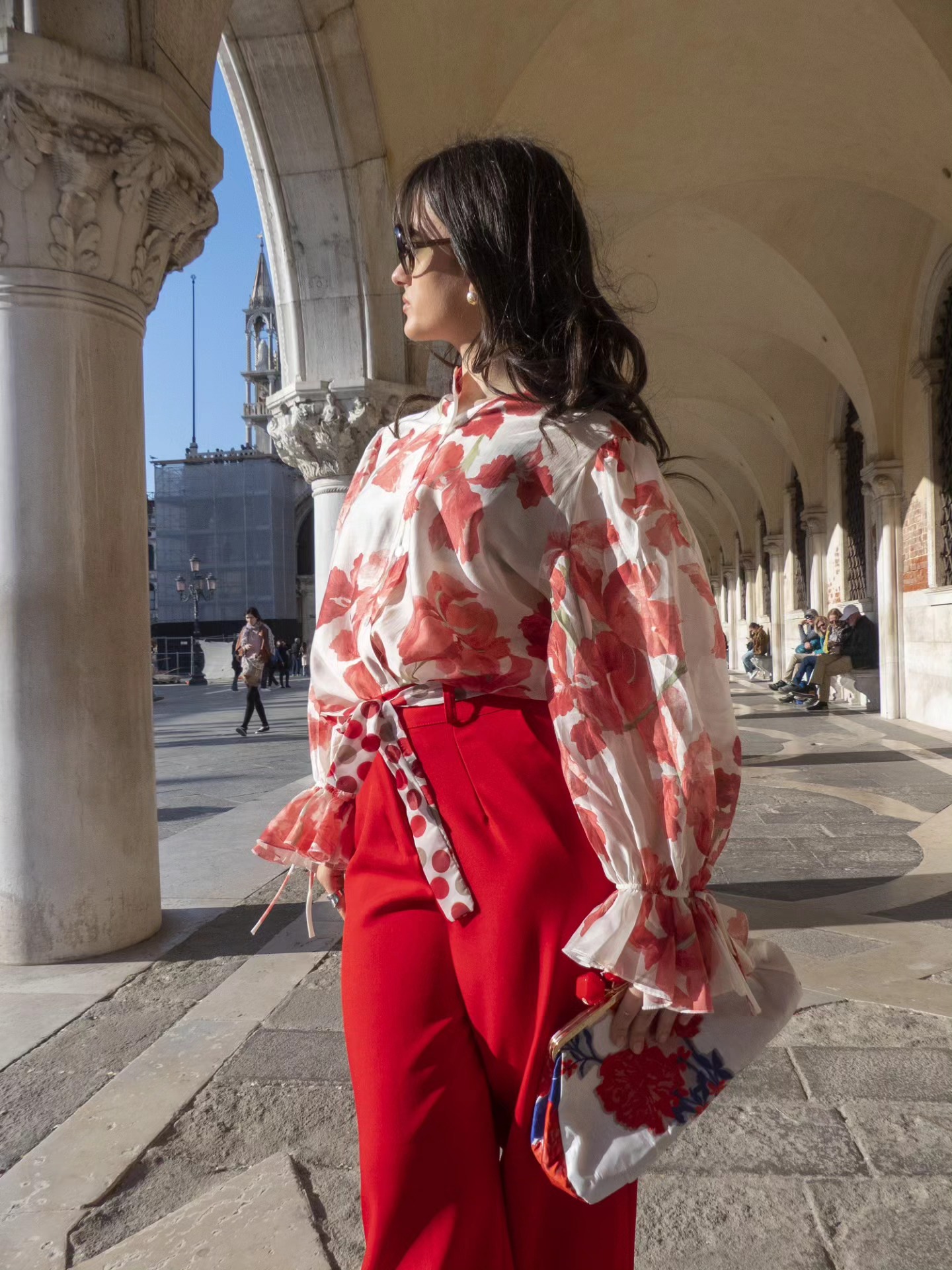 Παντελόνι με πουά κορδέλα